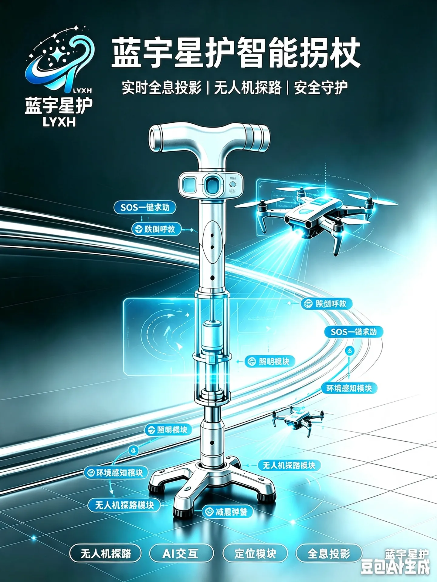 蓝宇星护品牌海报